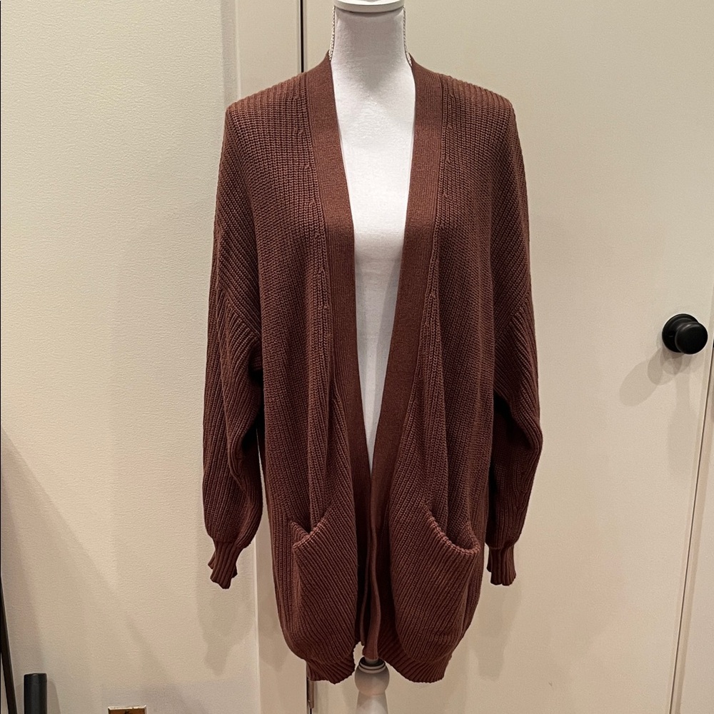 Paper Label Brown Women's Cardigan